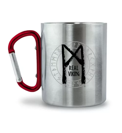 RealViking - Coffee Muk Stainless Steel Mug with Snap Hook-6989